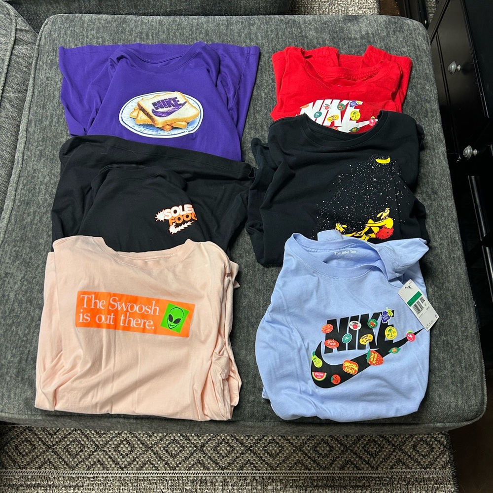 Nike Graphic Tee Bundle – Men’s L & XL (8 Total)
